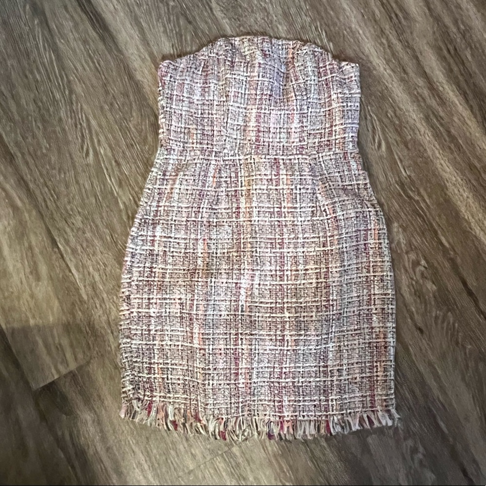 🎉🎊HP🎊🎉Charlie Moss Strapless Tweed Mini Dress
